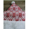 Unbranded Christmas Santa Hat with Snowflake design and White trim-Brand