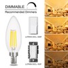 E12 LED Candelabra Bulb Dimmable,Comzler Chandelier Light Bulb 2700K Warm