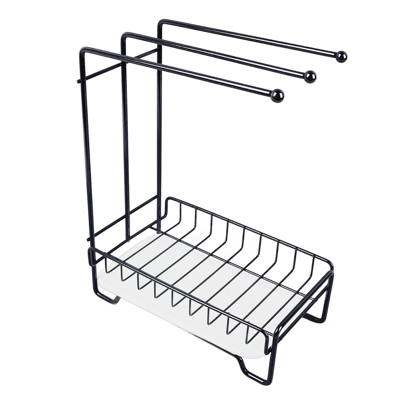 Dishcloth Drying Rack Sponge Holder Iron Draining Anti Slip Stable