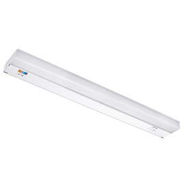 Maxxima 24 in. Hardwired LED Under Cabinet Light - 950 Lumens, 5 CCT, Color Temperature Slide Control, 2700K/3000K/3500K/4000K/5000K, Kitchen and Indoor Lighting Fixture, White, On/Off Switch, ETL