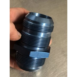 Aeroquip -24 AN Bulkhead Fitting male/male 24AN AN24 Straight Blue Anodized  NEW