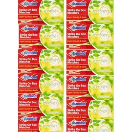 Generic Diamond Strike on Box Matches 300 Count 12 Pack Total 3,600, Green