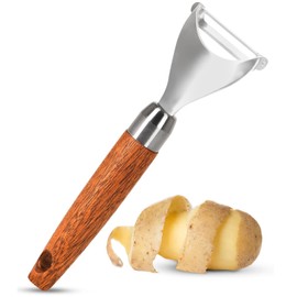 Potato Peeler Vegetable Peeler, Premium Wood, Stainless Steel Speed Peeler Potatoes Good Grip Peeler Y Shaped Multifunctional Peeler for Kitchen