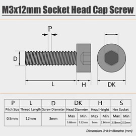 M6 50mm Screw M6-1.0x50mm Socket Head Cap Screw M6 Socket Cap Bolts Metric Stainless Steel Screws Allen Hex Drive Bright Finish Machine Thread Coarse Threa UNC, 25Pcs (M6x50-25)