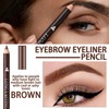 12 PCS Waterproof Brown Eyebrow Eyeliner Pencil - Long-lasting, Sweat-proof