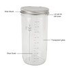 Sourdough Bread Starter Kit 34oz Glass Jar with Lid Date