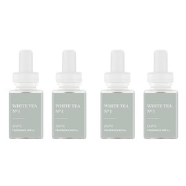 Pura Smart Home Air Diffuser Fragrance - Smart Scent Refill - Long-Lasting Premium Fragrance per Refill for Home, Office & Apartment - 4 Pack, White Tea No. 1