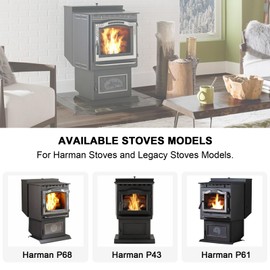 Adviace 1-00-00888-10 Stove Door Gasket for Harman P68, P43, P61, Accentra 52i, P35i, XXV, Advance, P38, PC45 Pellet Stoves and Harman 300i Woodstoves, 1/2" x 10FT Fiberglass Rope Seal Replacement.