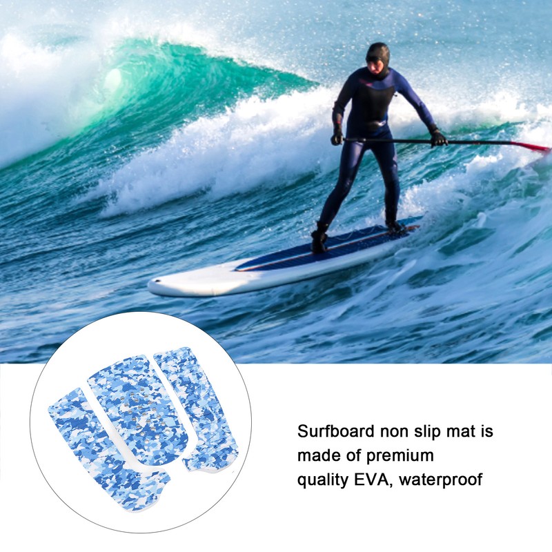 3pcs Surfboard Traction Pads Surf Nonslip Grip Pads Surfboard Accessories