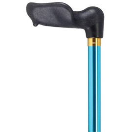 Unisex Adjustable Palm Grip Cane Metallic Blue  -Affordable Gift! Item #DHAR-9050902