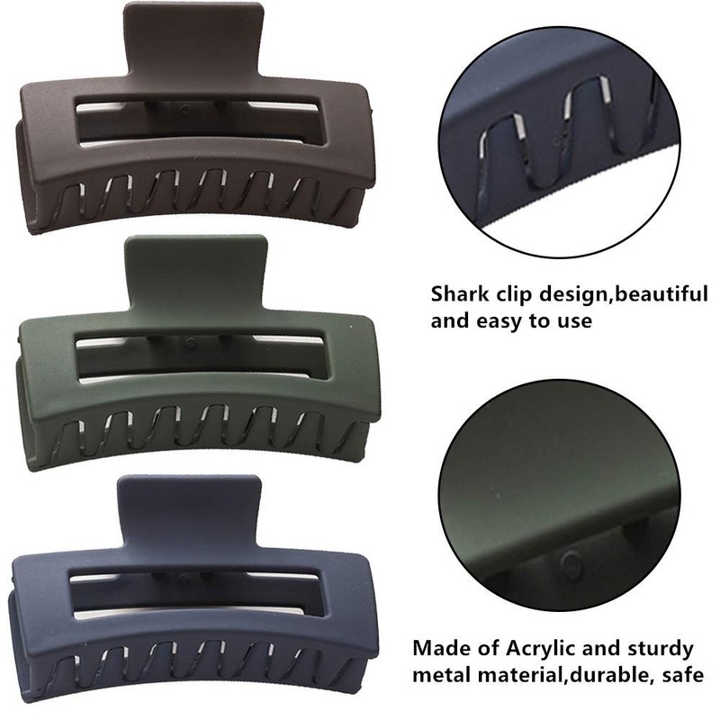 3 Pieces Hair Claw Clips Non-Slip Catch Hair Clips French