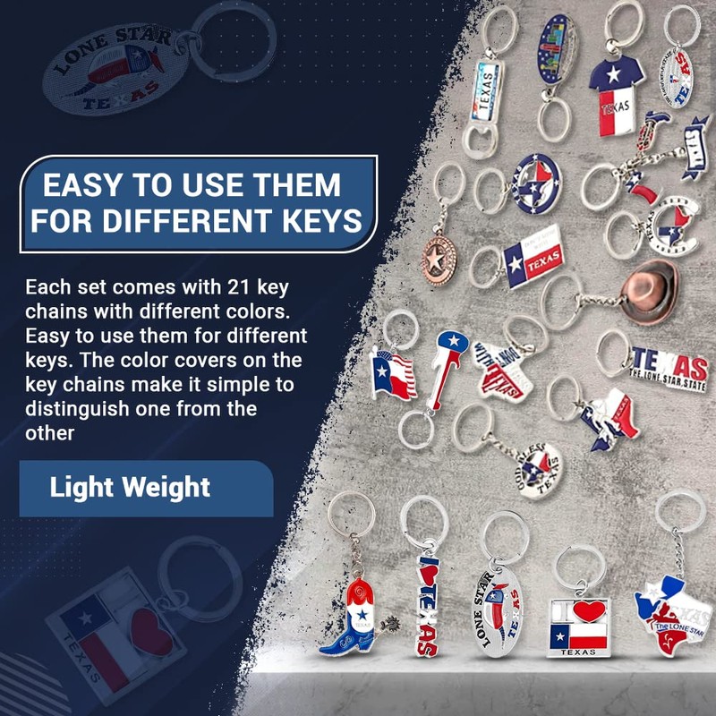 Lamatar1 Texas Souvenir Keychain Metalic (Texas Boot and Charm Keychain)