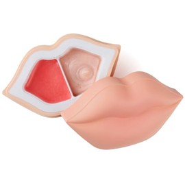 KOCOSTAR Peach Duoduo - Juego de crema de labios y aceite labial | Exfoliante suave de cáscara de nuez y aceite de semilla de jojoba hidratante para labios secos agrietados, juego coreano de cuidado