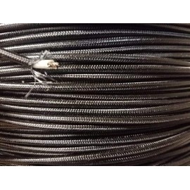 10 AWG 100' FT FIBER GLASS BRAID APPLIANCE HI TEMP WIRE MOTOR LEAD SRML BLACK