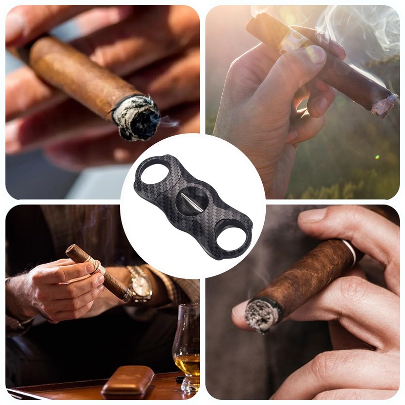Cigar Cutter, Sonwaha Cigar Cutter Double Blade Scissors Cigar Cutter