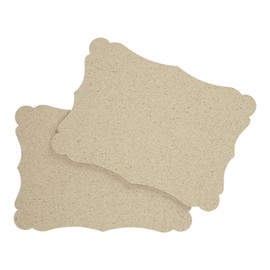 DIN A6 Card Set Blank for Crafts and DIY Choice of Round Corners or Vintage Contour 300 g/m² Kraft Paper Grass Paper Coloured Card Photo Card (Grass Paper Vintage, 50 Cards)