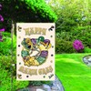 Happy Mardi Gras Garden Flag 12x18 Inch Double Sided, Holiday