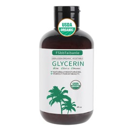 FSbbTaibanle FSbbTaibanle Organic Vegetable Glycerin C USDA Organic Certified, 100% Pure, 6 Fl Oz C Natural Skin & Hair Moisturizer C Ideal for DIY Beauty, Soaps, Lotions & More C Non-GMO, Palm Oil Free