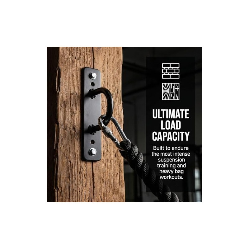 Battle Rope Anchor Mount - Heavy Duty Training Kit for