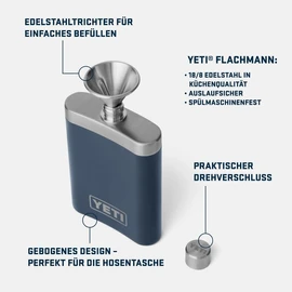 YETI Rambler Hip Flask, White, 7 oz