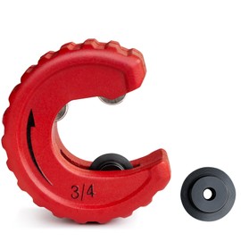 BearHut 3/4" Tube Cutter Copper Pipe Slice Zinc Alloy Body with 1 Replacement Cutting Wheel