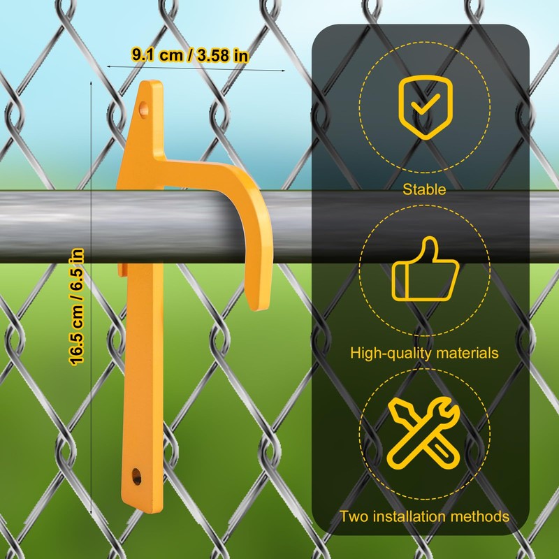 5pcs Chain Link Fence Banana Clip, Metal Fence Hardware Fabric