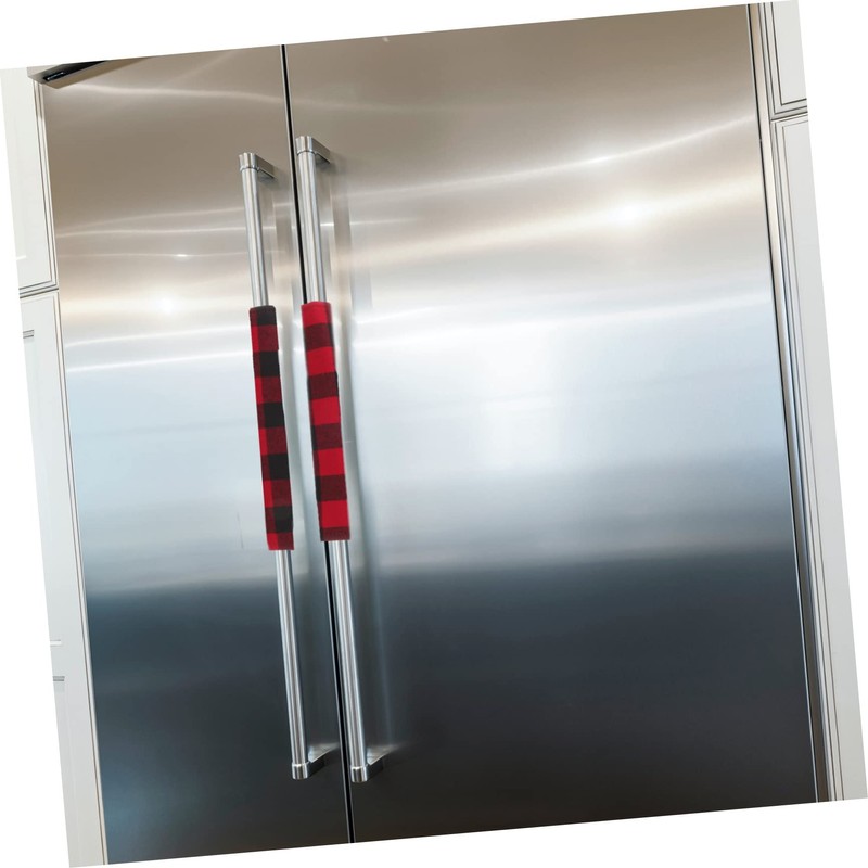 KONTONTY Fridge Door Handle Covers Kitchen Refrigerator Handle Protectors Black