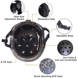 Kids Adjustable Helmet, Suitable for Toddler Kids Ages 2-14, Multi-Sport Safety Cycling Skating Scooter Helmet