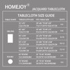 HomeJoy Round Rectangle Table Cloth – Stainproof Waterproof Washable Polyester
