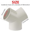 CABAX 3-Way Y Shape Plastic Duct Connector Splitter for Exhaust