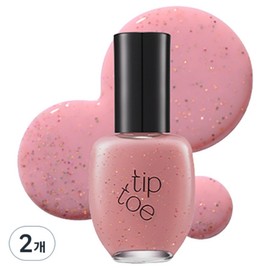 Tip Toe Geocoso Nail Polish, 513 Sour Toe Shoes, 10ml, 2 Pieces / 팁토우 지오코소 네일 폴리쉬, 513 사우어 토슈즈, 10ml, 2개