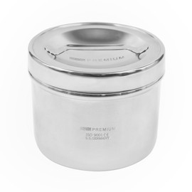 Hergom Premium Frasco Torundero de Acero Inoxidable, Porta Torundas Médico Reutilizable, Utensilio Clínico para Limpieza y Cuidado de Heridas