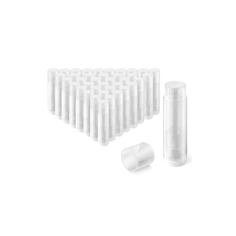 Sherules - 50 tubos de bálsamo labial vacíos de 5,5
