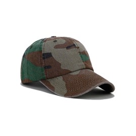Nanwansu Camo Hat for Men Women, Adjustable Army Military Camouflage Baseball Cap Green