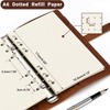 2 Packs A6 Dot Grid Paper,100GSM Thick,6-Hole Punched,A6 Dotted Paper