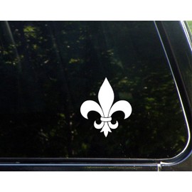 Sweet Tea Decals Louisiana Fleur de Lis - 3 3/4" x 4 1/2"- Vinyl Die Cut Decal for Windows, Trucks, Cars, Laptops, Glasses. Mugs, Etc.