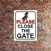 SHAWPRINT PLEASE CLOSE THE GATE METAL SIGN DOG THEME 200MM