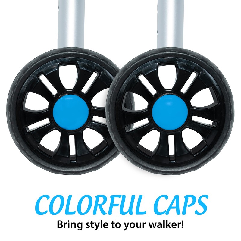 Walker Conversion Kit with 5-inch Wheeled Base and 8 Height