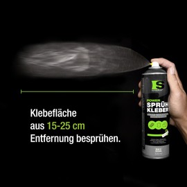 Spraytive Spraytive 1 x 500ml Power Sprhkleber: Fr Textilien, Vlies, Schaumstoff, Leder, Dachhimmel, Teppich, Papier & mehr - Stark permanent haftend mit variabler Sprheinstellung