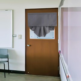 RYB HOME Room Darkening Door Curtains for French Door, Blackout Privacy Shades for Balcony Glass Doors, Roll Up Blinds for Sightseeing, W26 x L40 inch, 1 Panel, Dark Grey