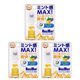 Nose Mint, Roll-on Type, Citrus Mint Scent, Set of 3