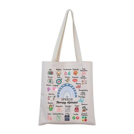 Speech Therapist Tote Bag Speech Therapy Alphabet SLP Thank You Gift Speech Pathologist Graduation Gift (Speech Therapist Tote)