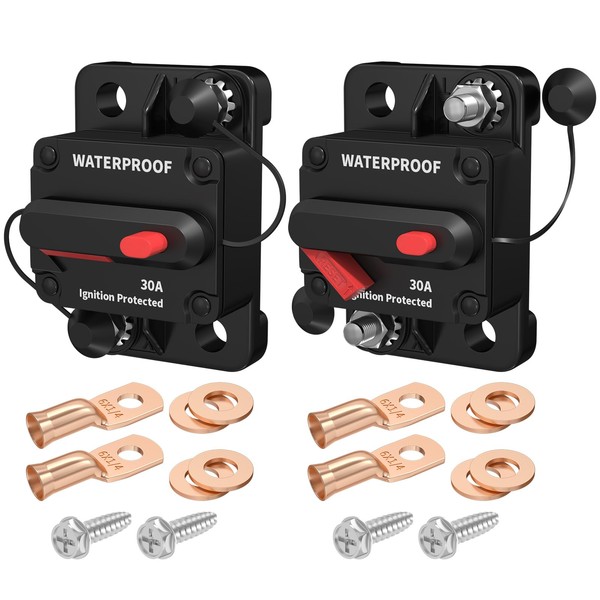 DaierTek 30 Amp Circuit Breaker 12V Marine Circuit Breaker 30A