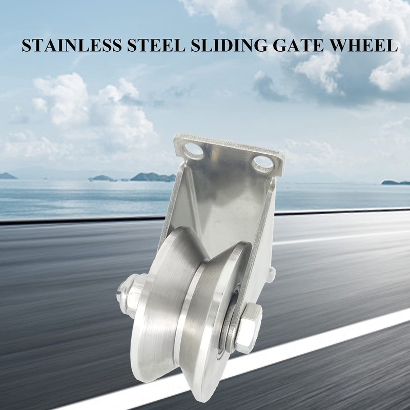 3in Stainless Steel Sliding Gate Wheels V Groove Track Roller