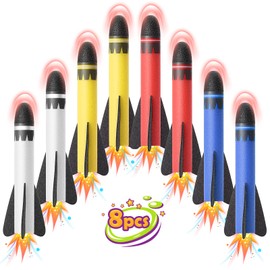 Anginne Rocket Toy Launcher for Kids Refill, Outdoor Toys for 3-12 Year Old Boys Easter Gifts for Kids Stomp Toy Rocket Refill Gifts for 4-11 Year Old Boys Toys Age 3-11 Garden Toys for Kids