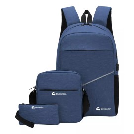 Bluelander 5 Sets Mochila Para Laptop Con Mochila Cruzada Y Lapicera