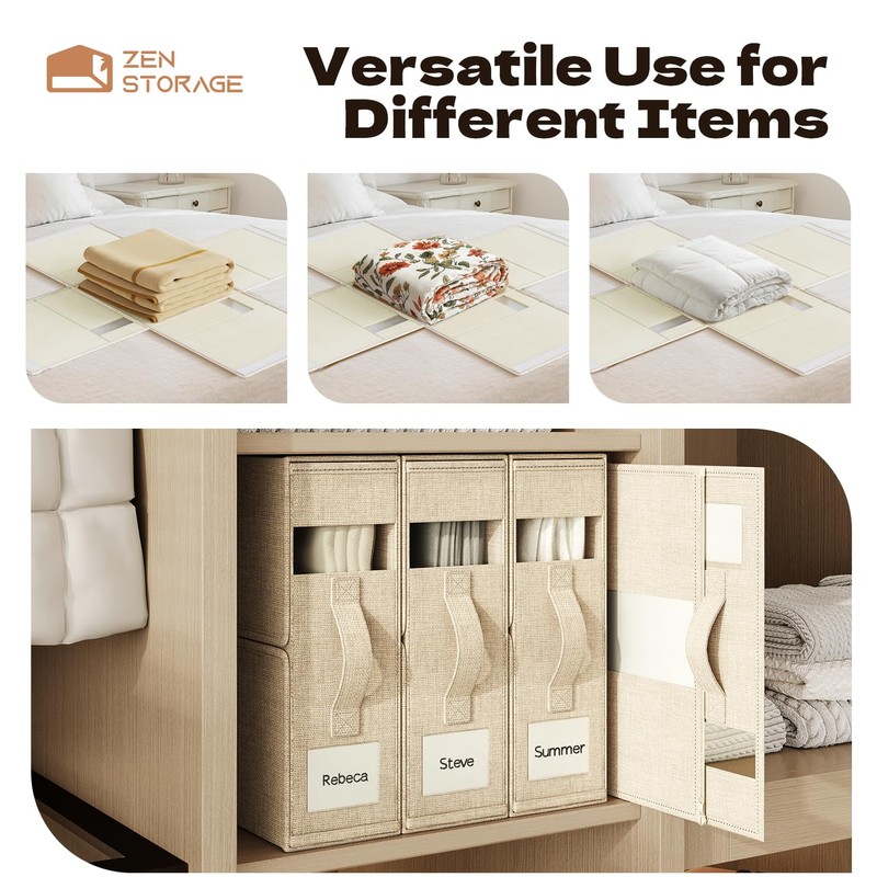 6 Pack Sheet Storage Organizer (King & Queen Size) with