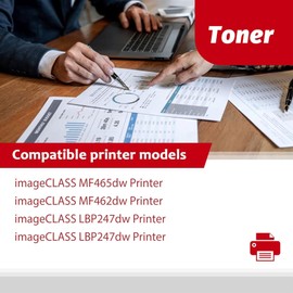 070 Black Toner Cartridge MF465dw Toner 2 Pack Replacement for Canon 070 imageCLASS MF465dw MF462dw LBP247dw LBP247dw Printer