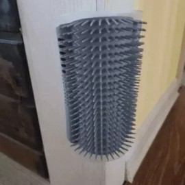 Unbranded Gray Cat Self Grooming Corner Comb Brush Taller Long UPGRADE Grey Color - 2  Cat Combs