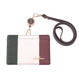 Cleria CL-11731 Riberte Series Pass Case, Commuter Pass Case, Ladies, Reel & Neck Strap, Can Also Be Used As Employee ID Card Holder (Milan)